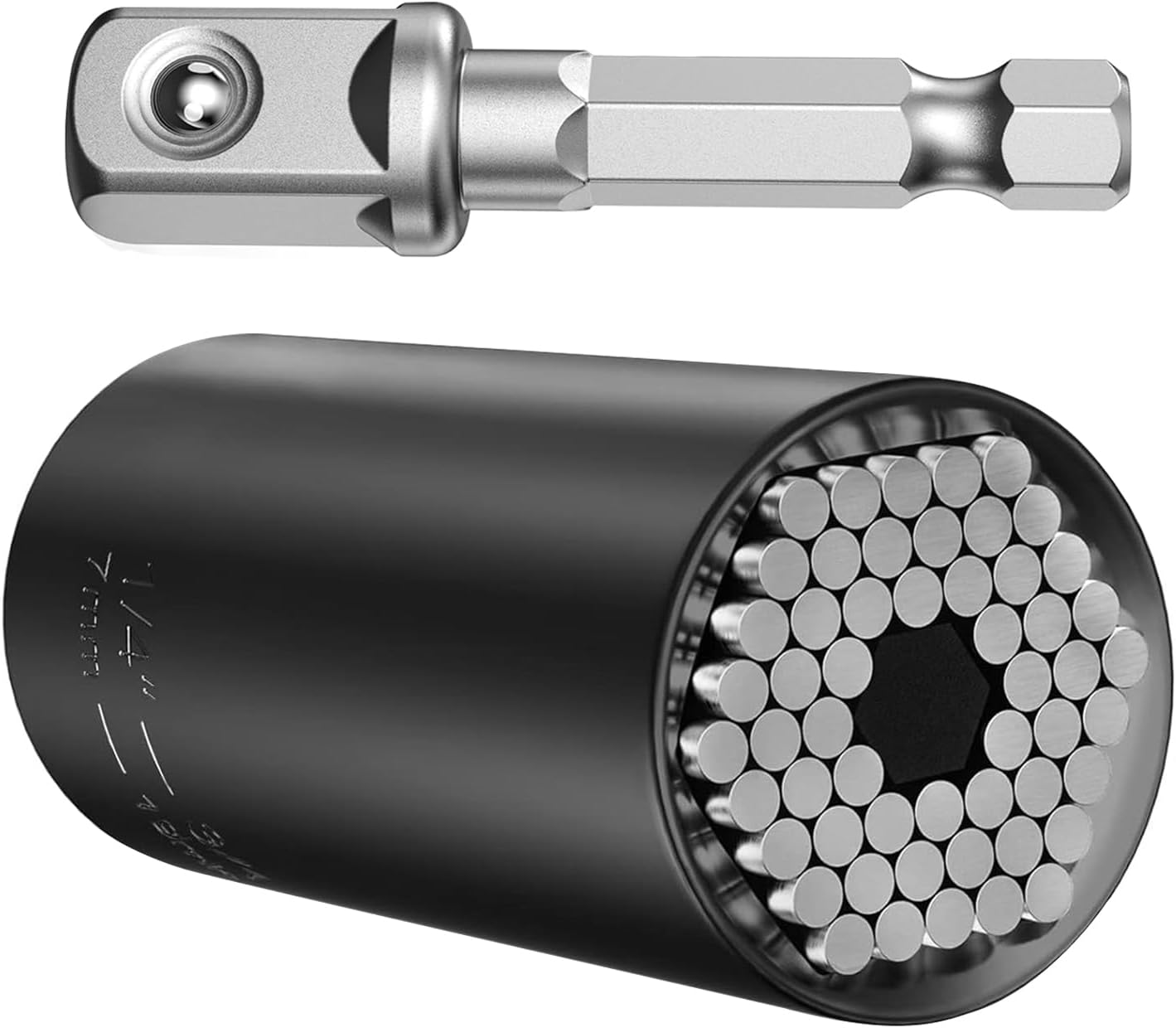 Universal Socket Tools, Gifts for Men Husband Dad Handyman Boyfriend, Father’s Day Birthday, Cool Gadgets Wrench Set with Power Drill Adapter-Black