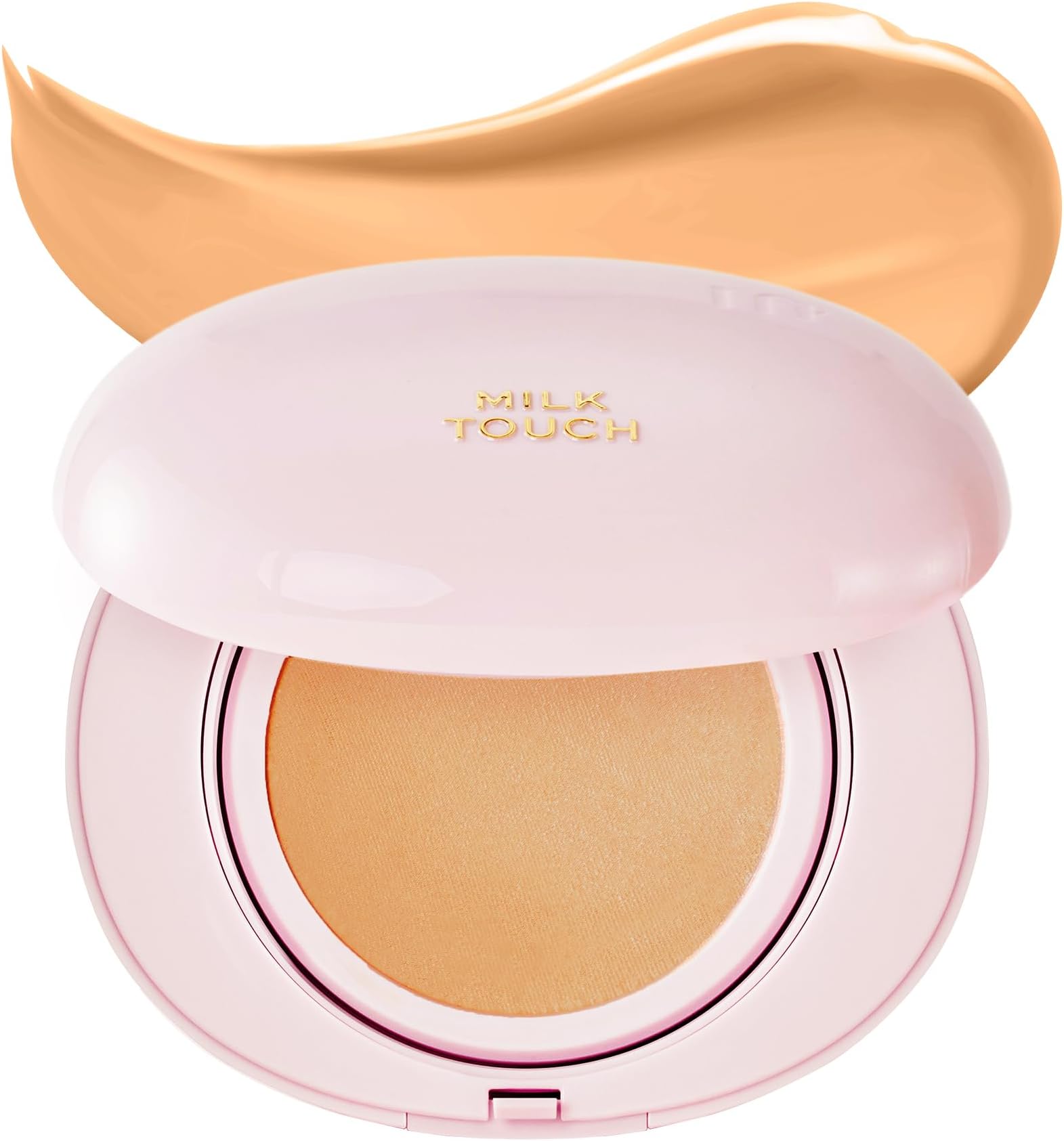MILKTOUCHCushion Foundation, 24H Flawless Skin, Radiant Shine, No Oxidation, Long-Lasting, Non-Creasing, 60% Hydrating Skincare Infused Korean Foundation, Valentines Gifts (25C Ginger)