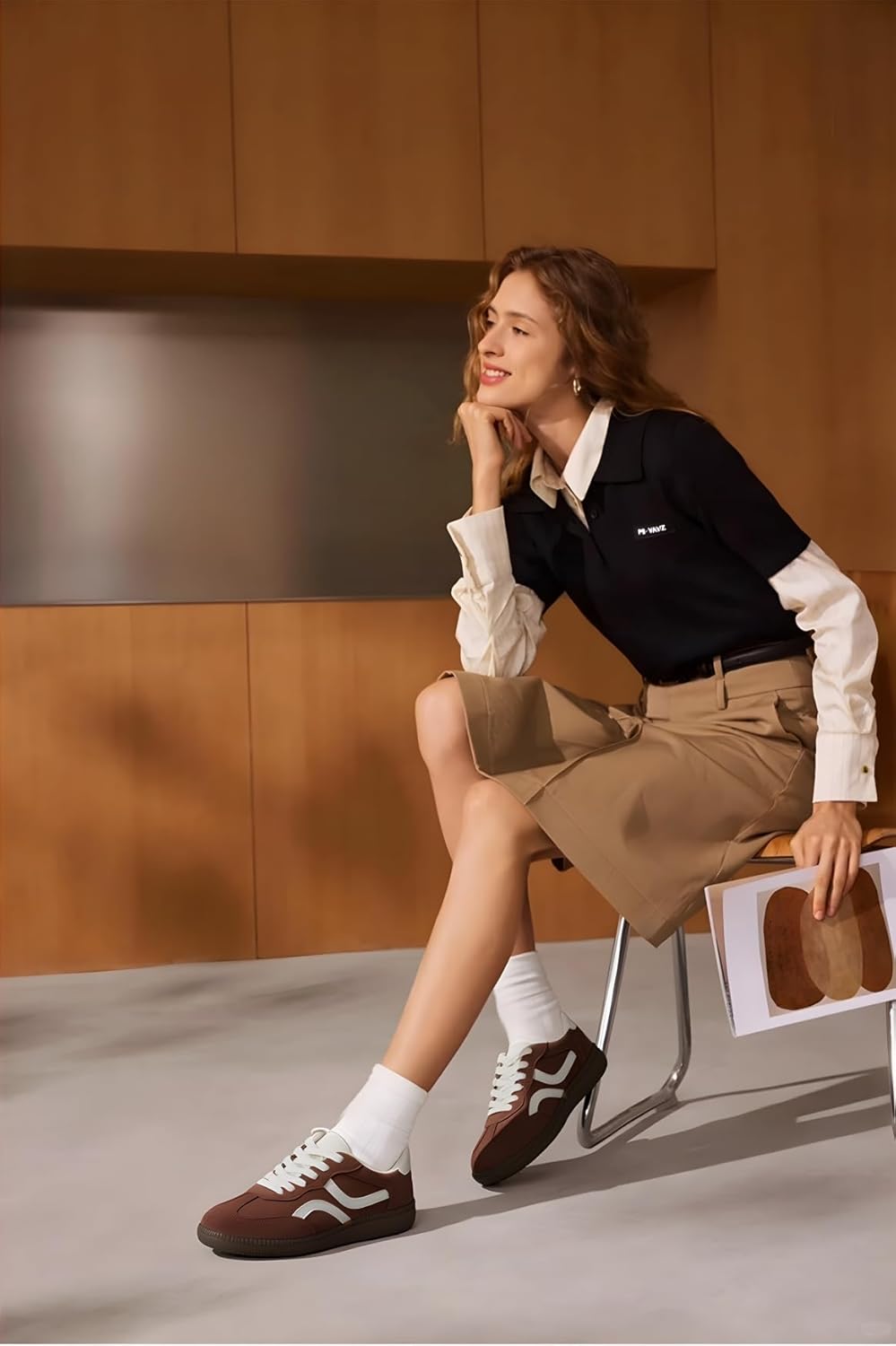 ZeroRun Women's Fashion Sneakers Retro Tennis Shoes Women Lace-up & Slip-on Casual Sneakers for Women Anti-Slip Rubber Sole Suitable for Walking, Tennis, Casual Office Wear, and All-Day Comfort - Image 7