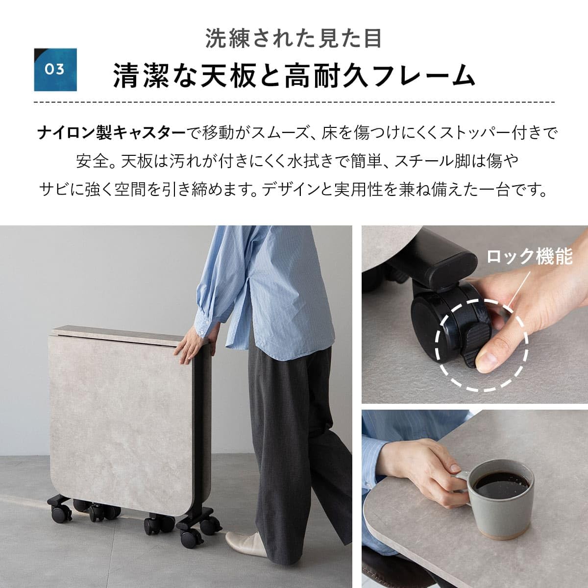 Amazon｜エムール Foldix 折りたたみテーブル ダイニングテーブル