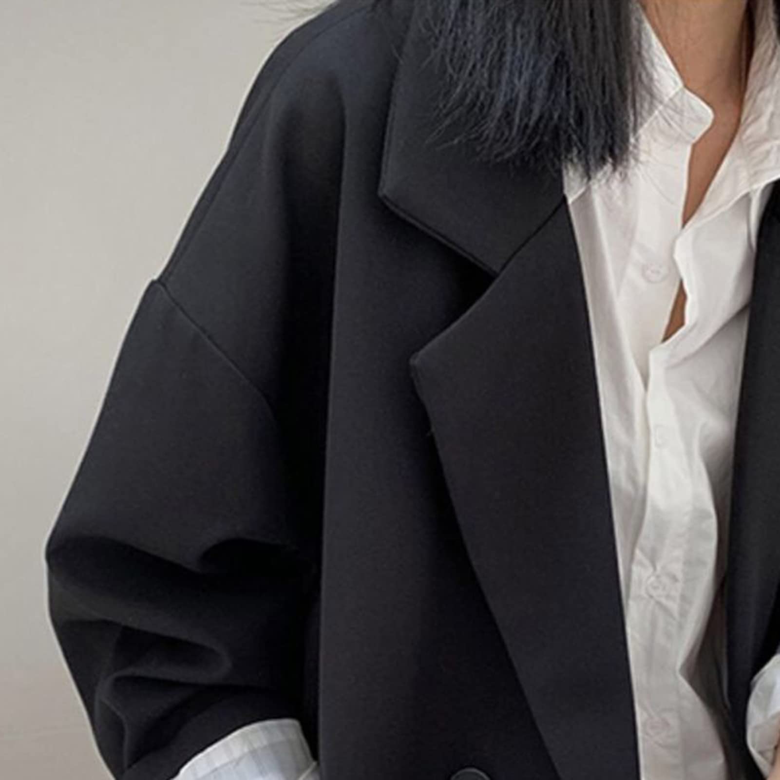 Veste cardigan à manches longues et poches pour femme - Blazer surdimensionné pour l'automne et l'hiver