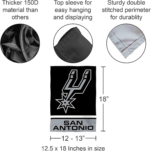 Miniatura 3 de Bandera de jardín de doble cara de San Antonio Spurs