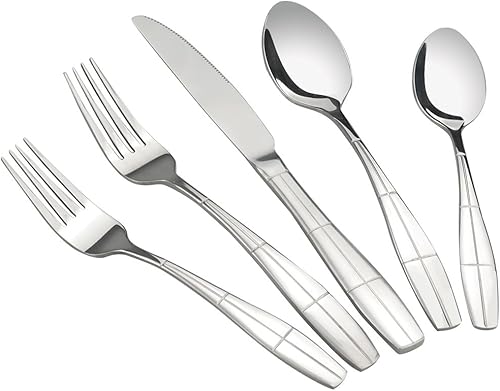 Juego de cubiertos de 30 piezas, cubiertos de acero inoxidable, servicio para 6