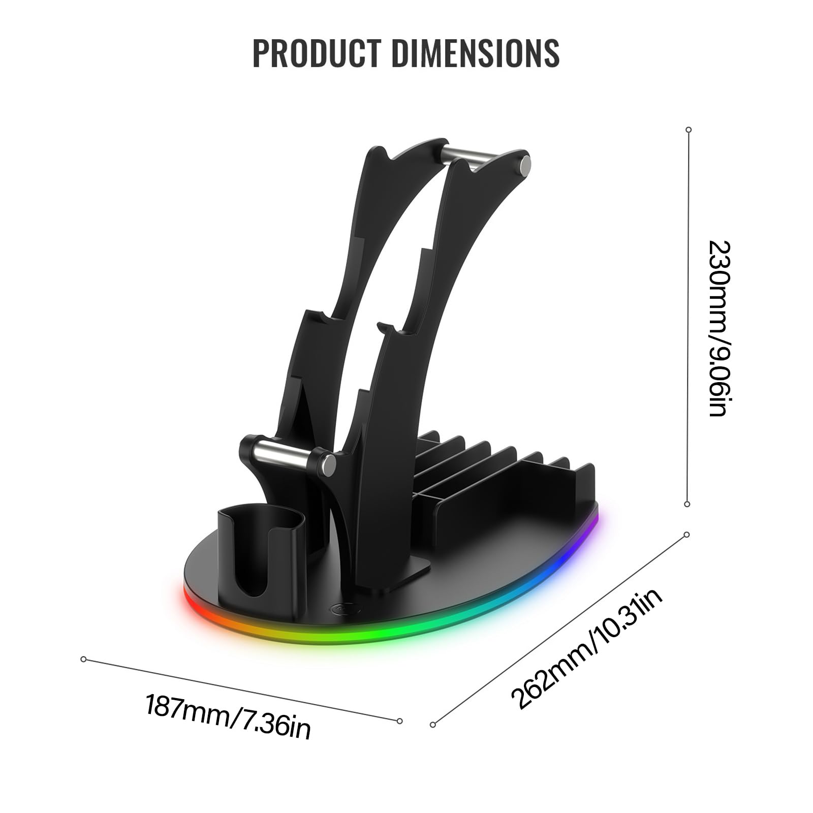 Bunter Lichtständer für Controller und Spielzubehör, Aufbewahrung von Headsets, Organisation mit Farboption