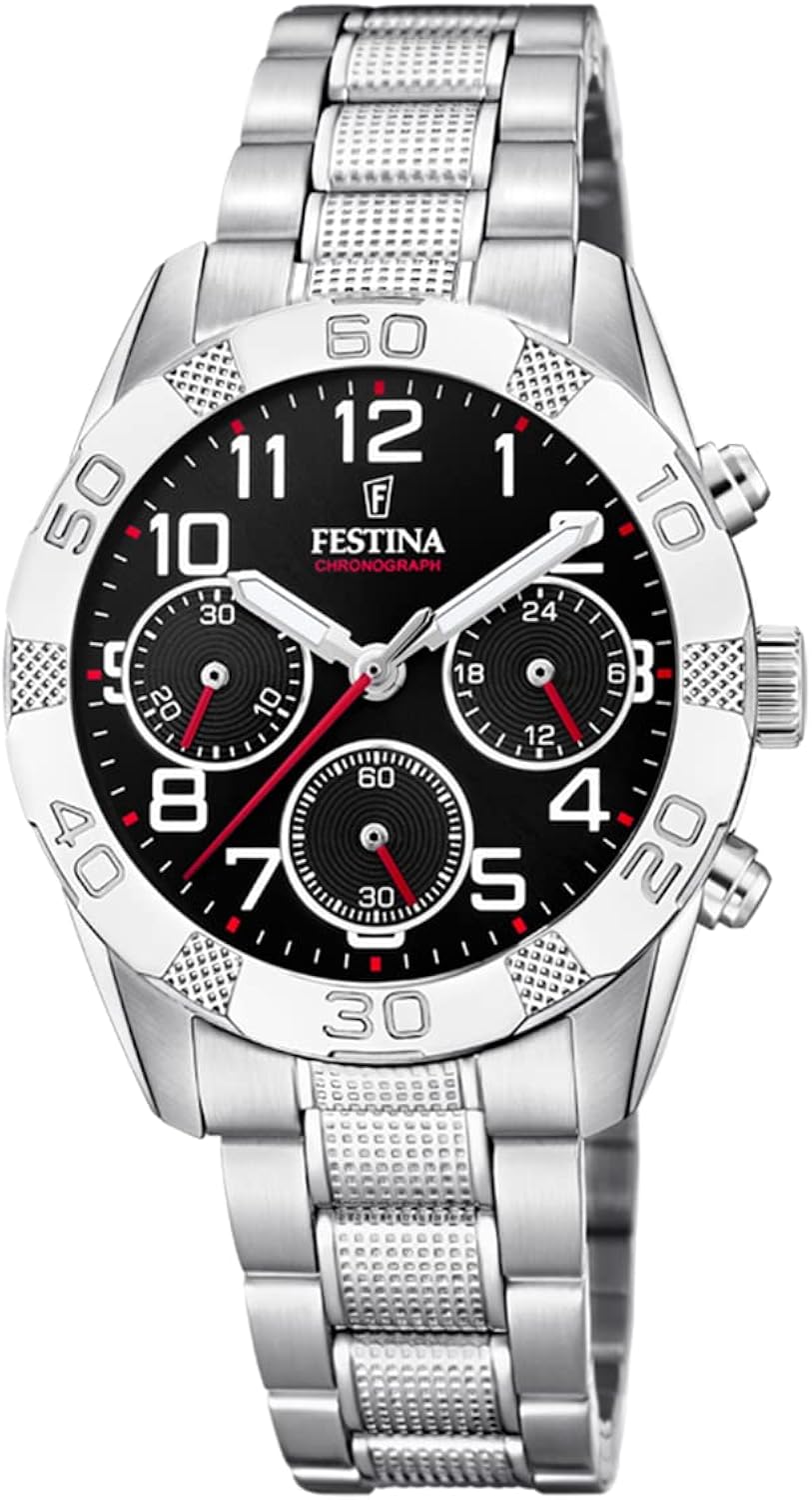 Festina Orologio Cronografo Quarzo Bambino con Cinturino in Acciaio Inox F20345/3 Festina Orologio Cronografo Quarzo Bambino con Cinturino in Acciaio Inox F20345/3