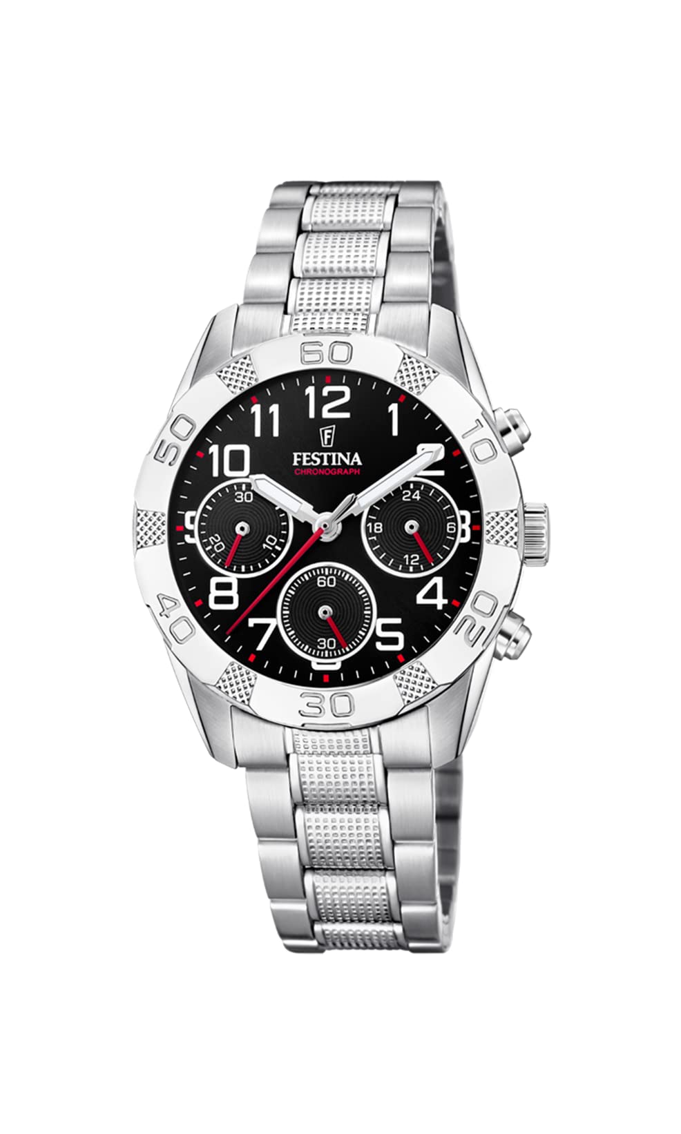 Montre FESTINA pour Enfants F20345/3 Junior Collection Boîtier en Acier Inoxydable Gris Bracelet en Acier Inoxydable Gris
