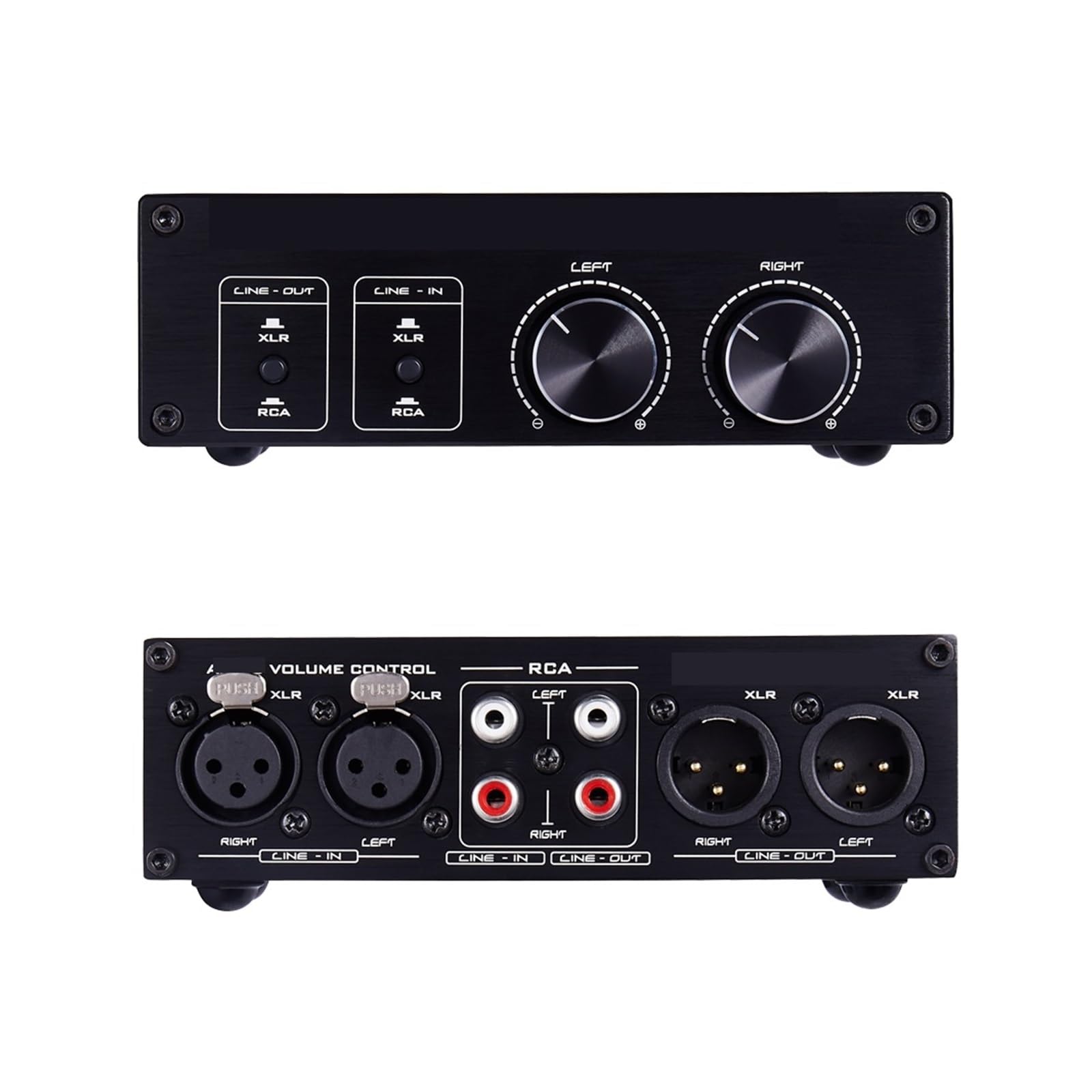 Professional Fully Balanced Passive Pre-Stage Volume Adjustment Controller 2 in 2 Out Switcher
