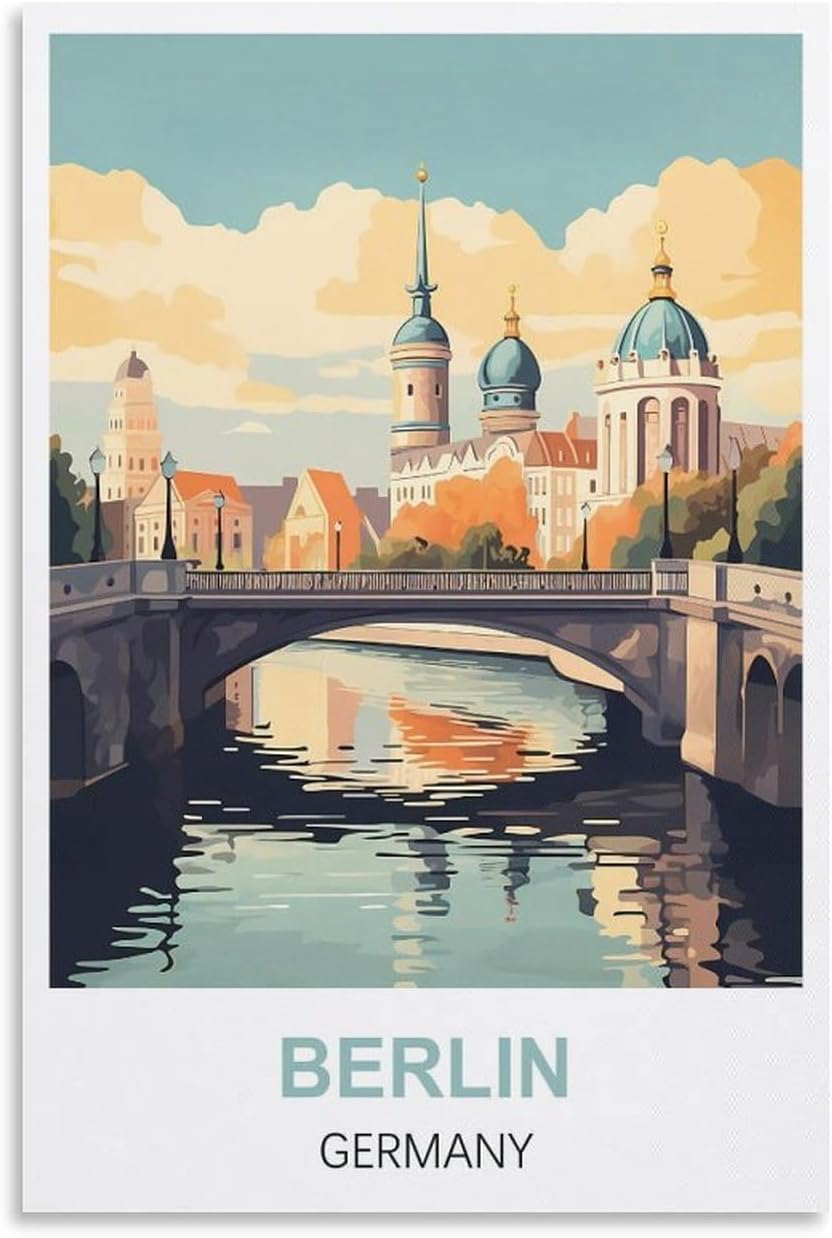 1000（38x26CM）0-Piece Puzzle for Adults | Berlin Germany Theme Brain Teaser | Suitable for Adults & Kids | Family Entertainment & Home Decor