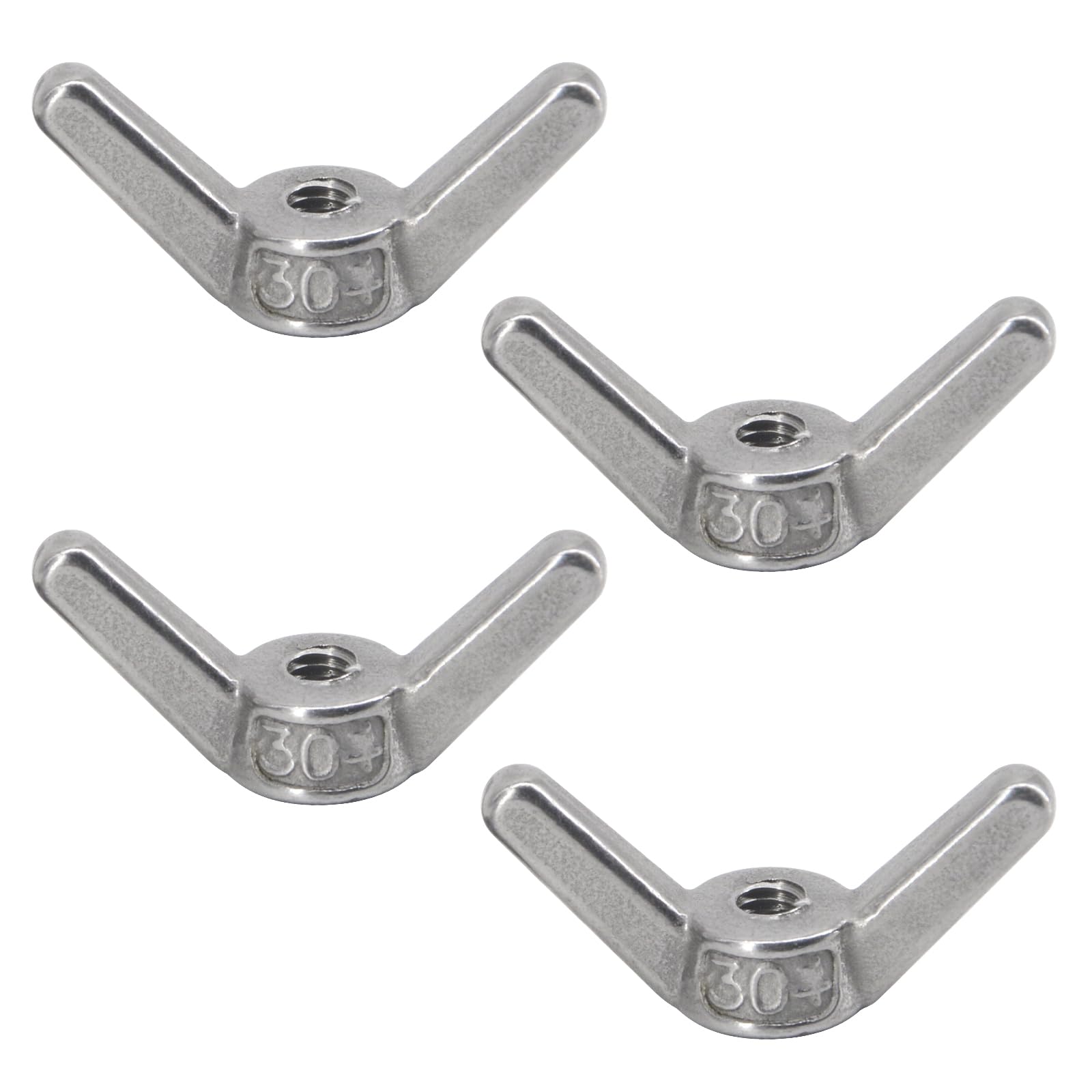 (4 Pieces) M14 Metric Thread Wing Nut 304 Stainless Steel Thumb Nut Fasteners Hardware