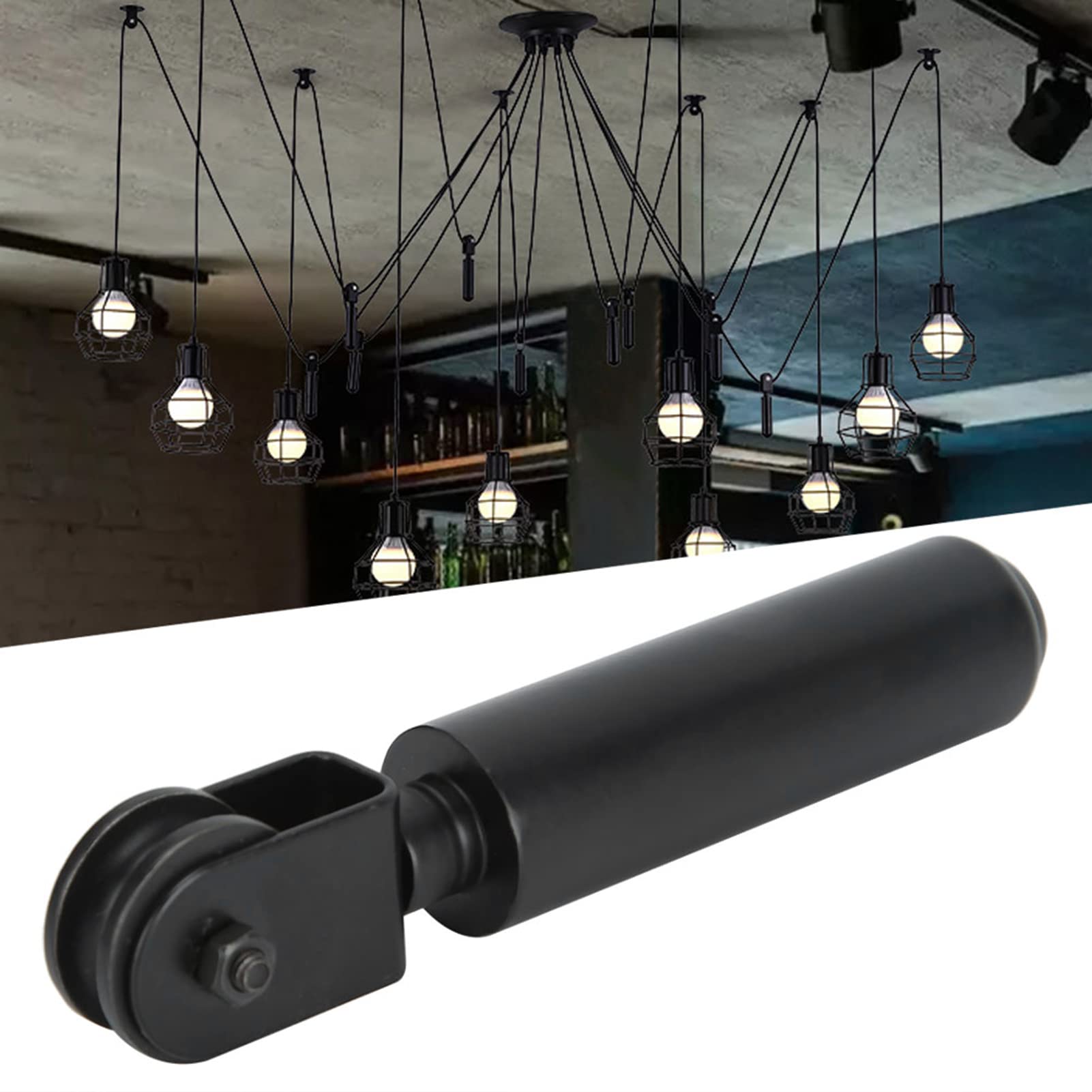 Techo Lámpara Polea, Colgante Alambre Varilla Candelabro Poleas de Montaje en Techo de Pared para Lámpara Colgante, Luz de Ventilador Techo