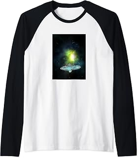 Star Trek: The Original Series U.S.S. Discovery Space Return Camiseta Manga Raglan