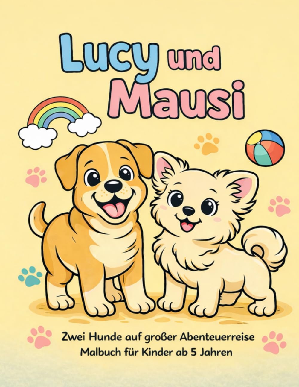 Lucy und Mausi - zwei Hunde auf großer Abenteuerreise: ,,Lucy und Mausi - ein liebevolles Ausmalbuch über Freundschaft, Abenteuer und Spaß für Kinder ab 5 Jahren"