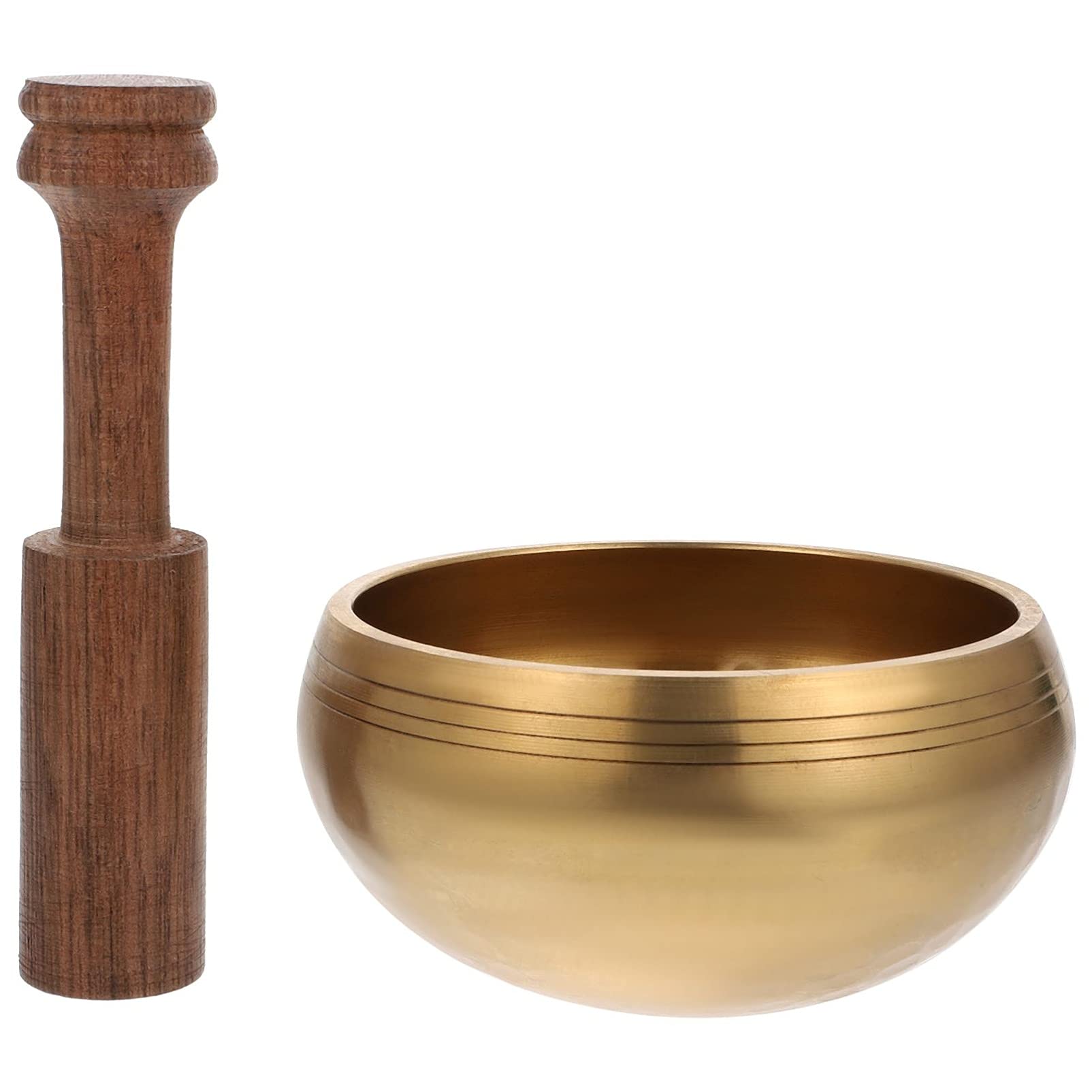 Set Campana musicale buddista Campana sonora con maglio Campana yoga Accessori per meditazione Campana tibetana buddista Campana tibetana per preghiera Consapevolezza Campana tibetana con asta di l