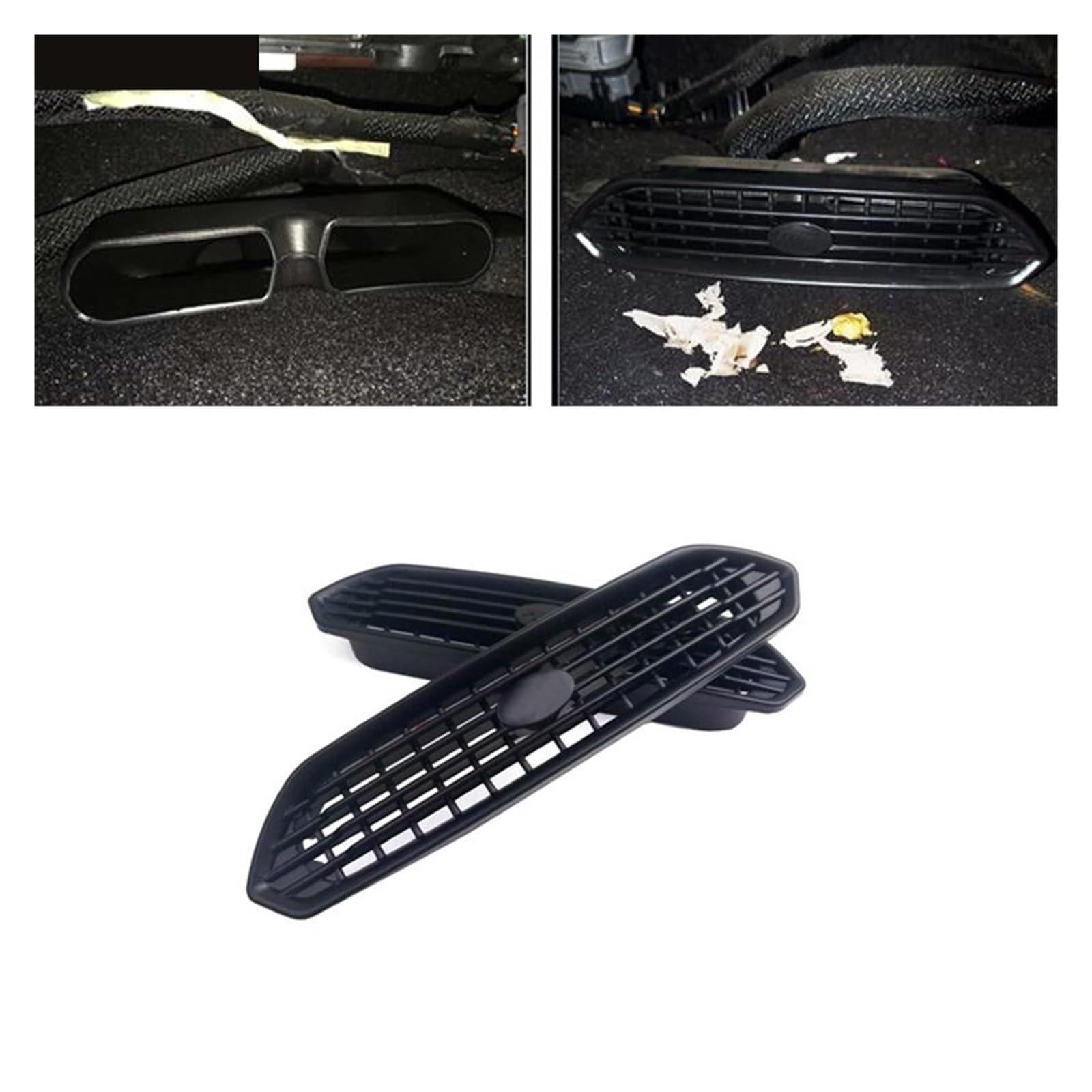 YPEYSDBX 2PCS Fit for Seat Heat Floor AC Duct Vent Outlet Grille Cover Trim Car Accessories Fit for M-ondeo Fusion 2013-2018