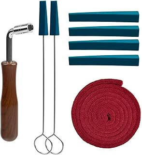 Piano Tuner Tool Kit, Sopito 8pcs Professional Piano Tuning Kit Including Tuning Wrench Hammer, Temperament Strip, Mute Kit, Piano DIY Fixing Set (8Pcs)