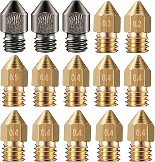 iplusmile Acessórios Kit de bocal de impressora 3D Ferramenta de substituição de bocais de extrusora para impressora 3D 0. 2mm, 0. 3mm, 0. 4mm, 0. 5mm, 0. 6mm Impressoras 3d bocais de impressora 3d bocais de impressora 3d