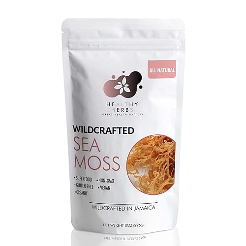 Miniatura 1 de Sea Moss  Costura seca de superalimento crudo de 8 onzas, todo natural natural natural de océano, mar sin procesar, rico en minerales, oro irlandés