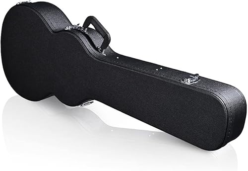 Miniatura 5 de ZeHuoGe Electric Guitar Hard Case Electric Guitar Wooden Hard Shell Lockable Black (Black for Electric LP Guitar)