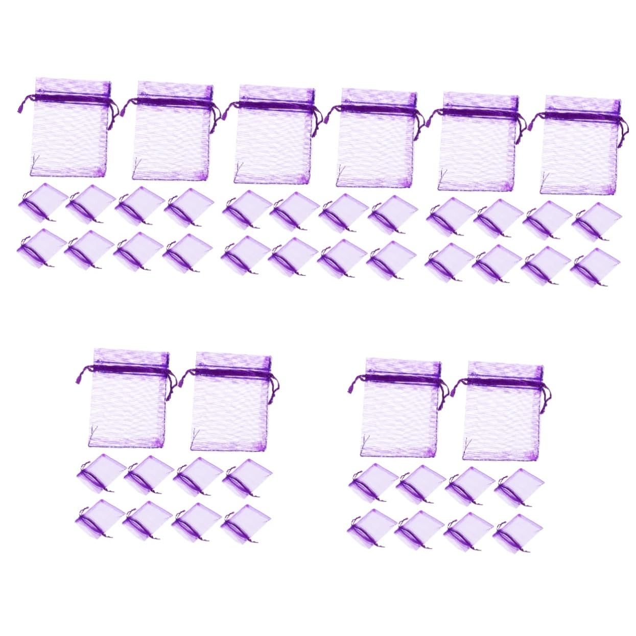 Cabilock 5 Sätze Leere Lavendelsäckchen Aus Feinem Netzstoff Für DIY Duftbeutel Schmuckverpackung Hochzeiten Partys 100 Stück * 5