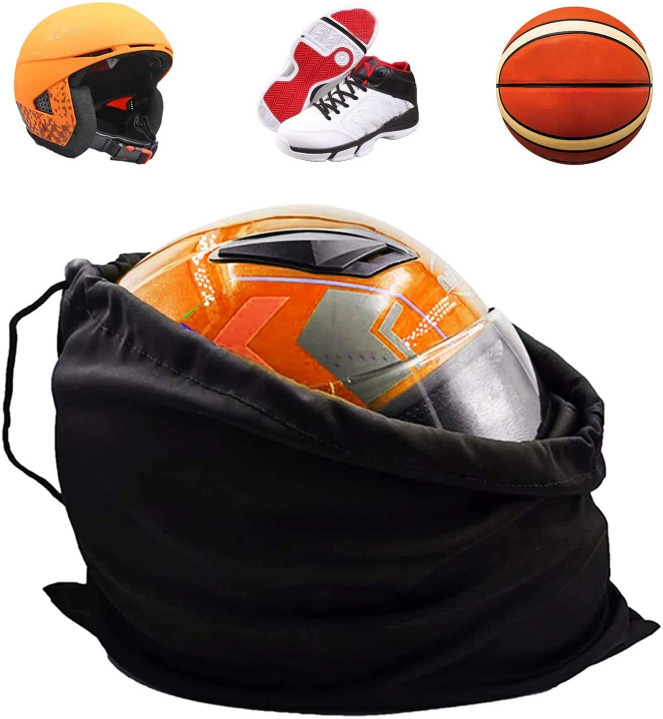KOOUMOS Helmet Bag Backpack Lightweight Storage Carrying Bag for Motorcycle Training Travel Bags Cloth with Drawstring