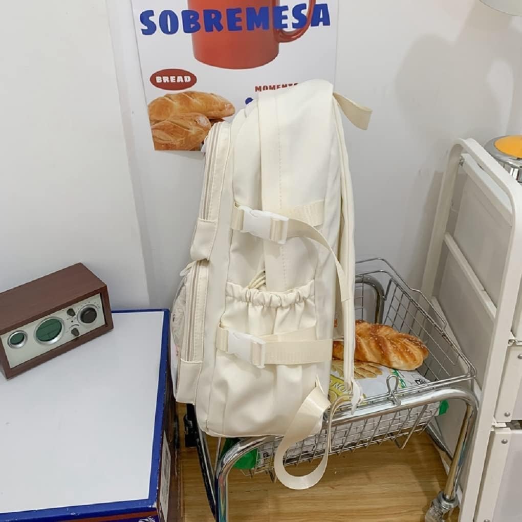 Ita Borsa con Finestre Trasparenti per Donne e Adolescenti - Kawaii JK Pin Display Zaino Carino Estetico Grande per Scuola Borsa Casual Daypack Robusta Borsa per Libri Anime Cosplay Regali