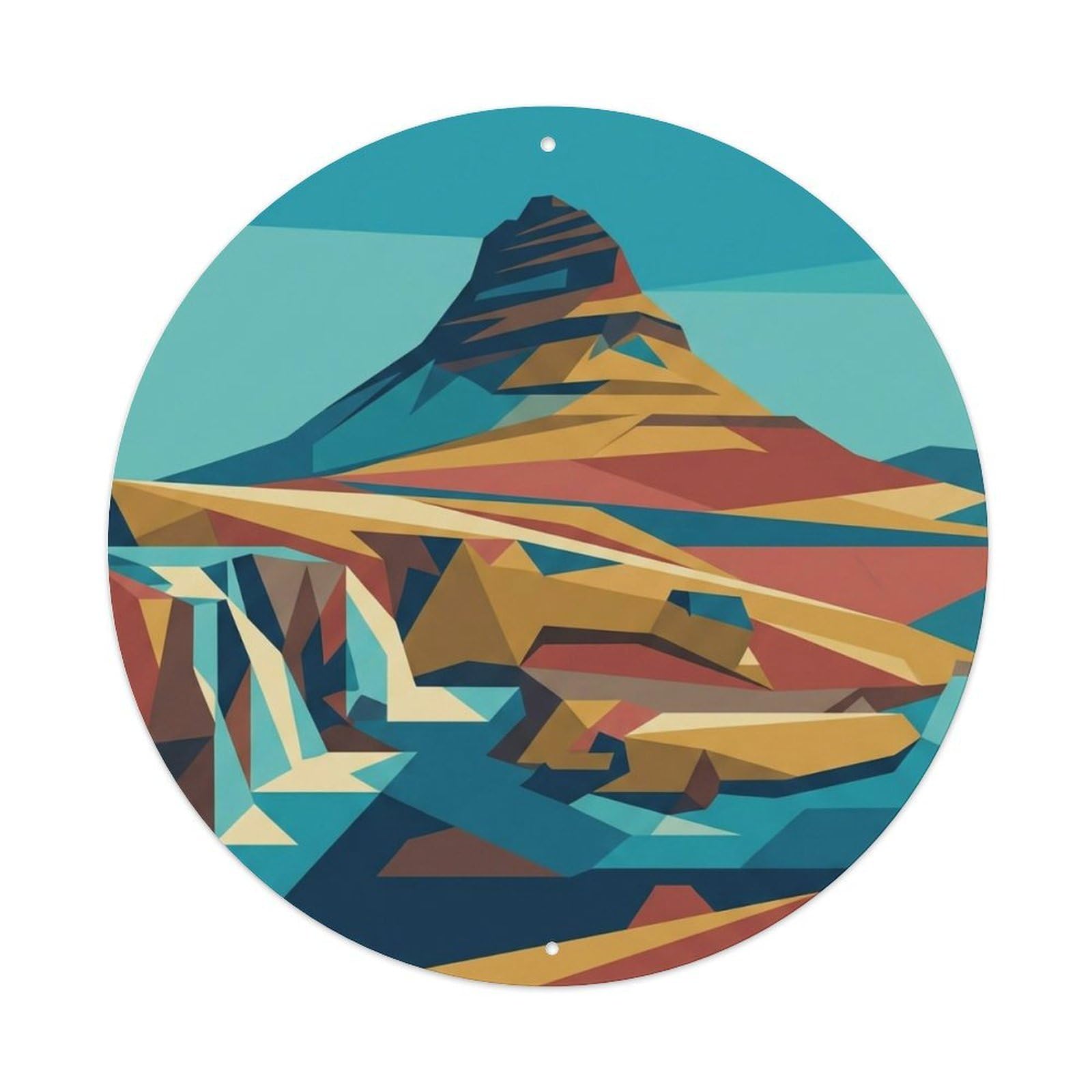 Fqnyr Style Metal Tin Sign Vintage Travel Kirkjufell Iceland Mountain