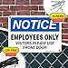 Employees Only Visitors Please Use Front Door Sign, 7