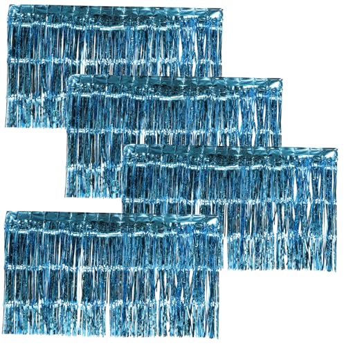 Jupon de table frangé tinsel pour habiller un buffet de fête