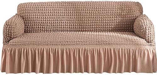 forros para Muebles Sofásforros para Muebles SofásElegante Stretch Sofá Slipcovers Champagne Tela Lavable Sofá Fundas con Falda para Sillón Loveseat
