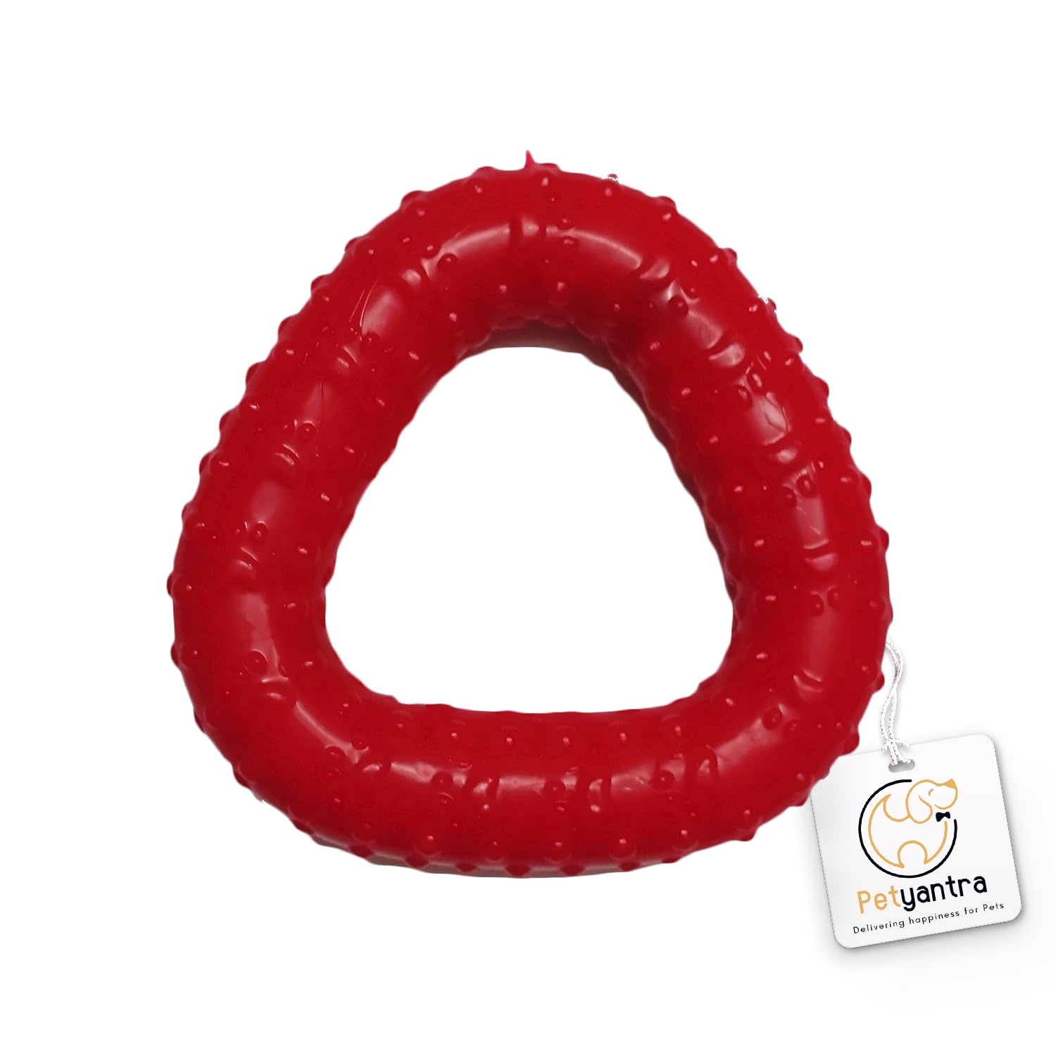 petyantra Natural Rubber Triangle Ring Dog Chew Toy, Puppy Teething Toy, Interactive Non-Toxic Dental Chew Biting Teething Dog & Puppies Toy Dog Toys for Small Big Dog (Pack of 1) (B0C7D3CBKS) Amazon Price History, Amazon Price Tracker