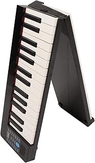 Folding Piano, 61 Keys Full Size Smart Electric Foldable Rechargeable Keyboard Piano, 128 Tones, 128 Rhythm Patterns, 30 Demonstration Songs