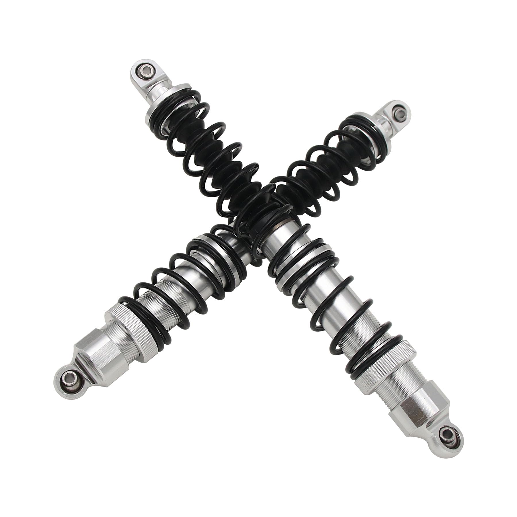 smTSRC 6mm Aluminium RC Rear Shock Absorber Set Damper Kit for 1:5 Hpi Baja 5B SS 5T 5SC RC Car Parts (Silver)