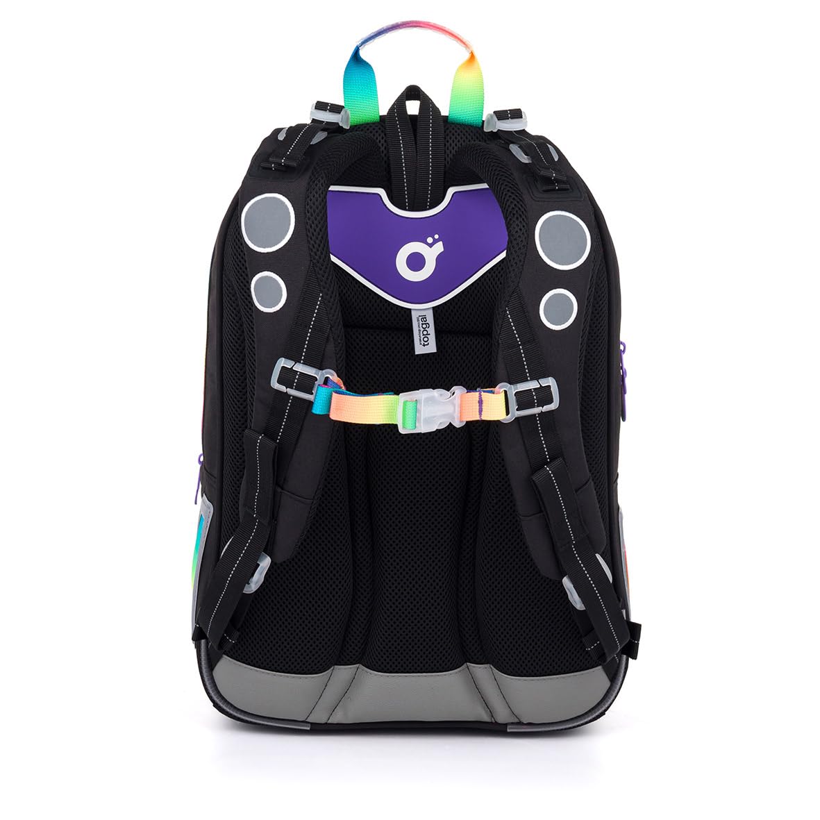TOPGAL KIMI Schulrucksack ab der 2. Klasse (ca. 125 cm), ergonomisch & leicht, wasserabweisend, mit reflektierenden Elementen, 26 L Schulranzen mit Brustgurt & Rückenpolsterung (Schwarz 2)