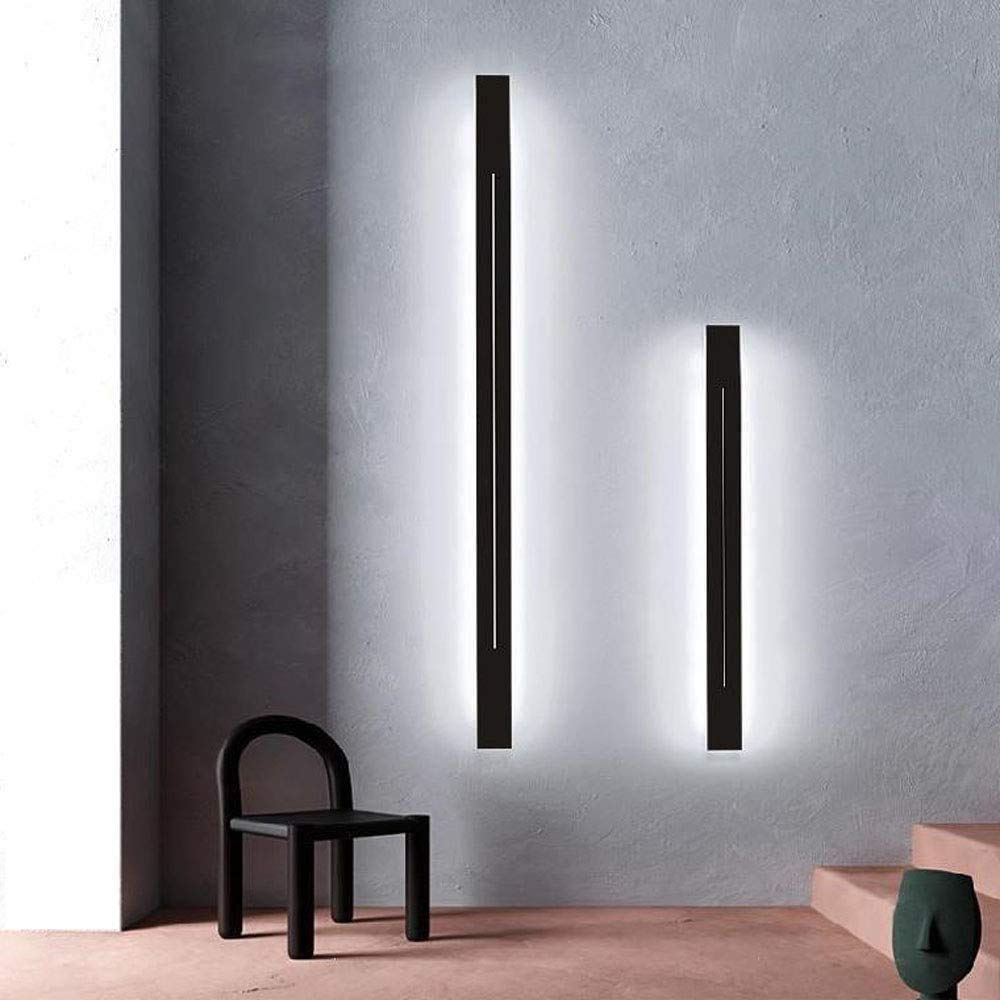 Applique LED Girevole 350° 70cm In Alluminio Nero – Luce Bianca/Calda/Naturale Per Corridoio E Soggiorno
