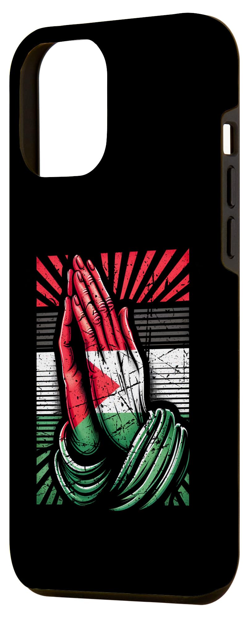 Palestine Flag In Praying Hands Peace Case for iPhone 12 Pro Max - Image 2