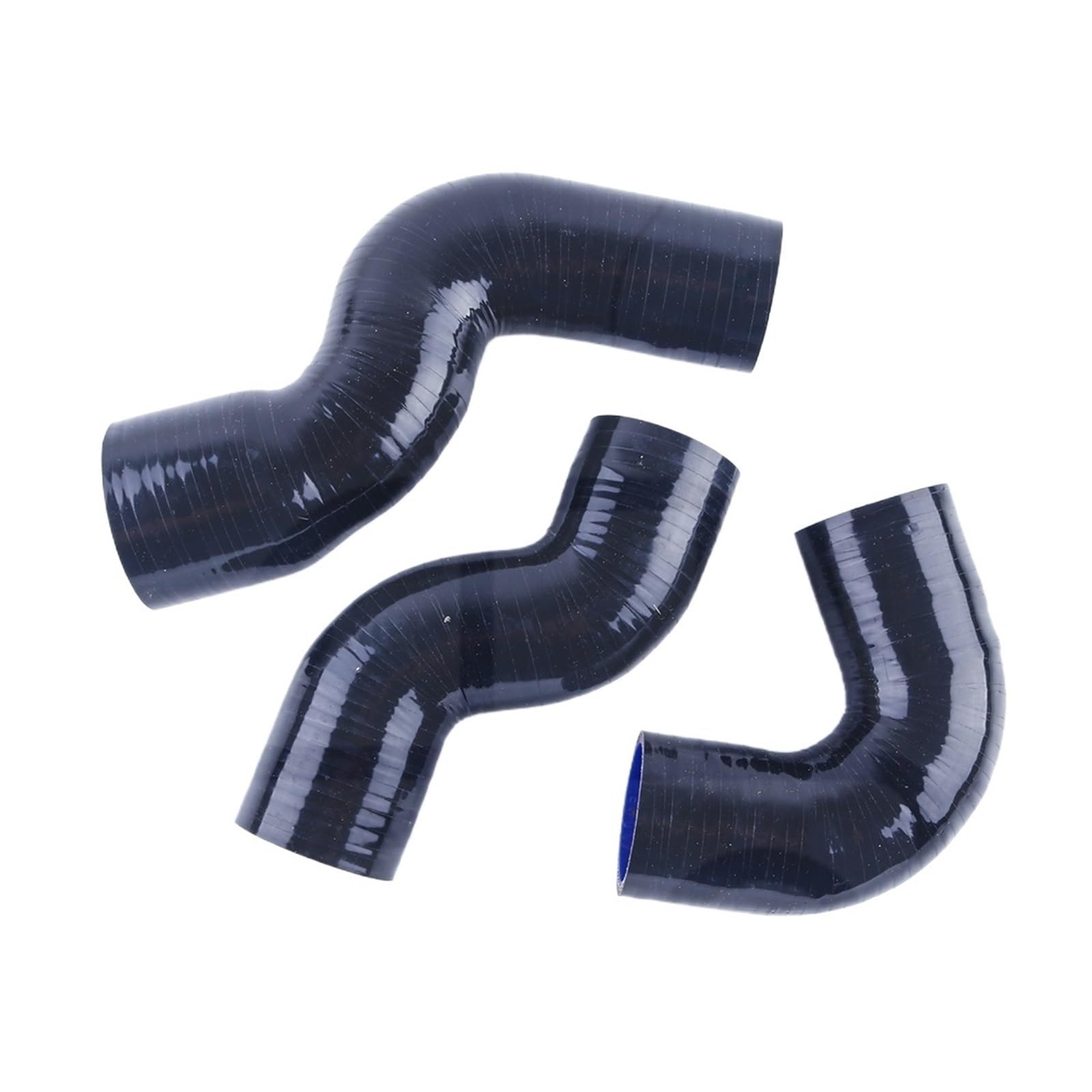 Straight Reducer Hose Coupler Car Silicone Turbo Intercooler Hose Parts 4PLY fit for Land Rover Defender TD5 1998-2016 3PCS(Gloss Black)