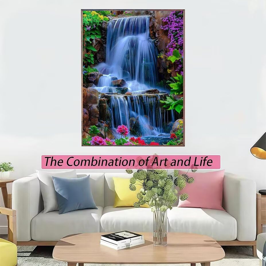 Broderie Diamant Kit Complet Cascade : Diamond Painting 5D 100x130cm