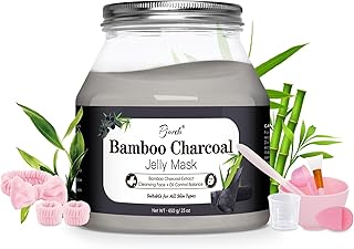 Powder Jelly Mask for Facials Professional, Peel Off Facial Mask for Hydrating & Moisturizing, Hydrojelly Mask for Women Men Skin Care, Home DIY Spa Use for All Skin with Bamboo Charcoal