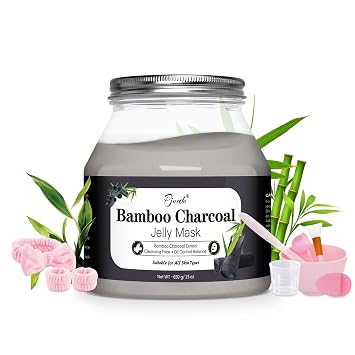 Pjordo Powder Jelly Mask for Facials Professional, Peel Off Facial Mask for Hydrating & Moisturizing, Hydrojelly Mask for Women Men Skin Care, Home DIY Spa Use for All Skin with Bamboo Charcoal
