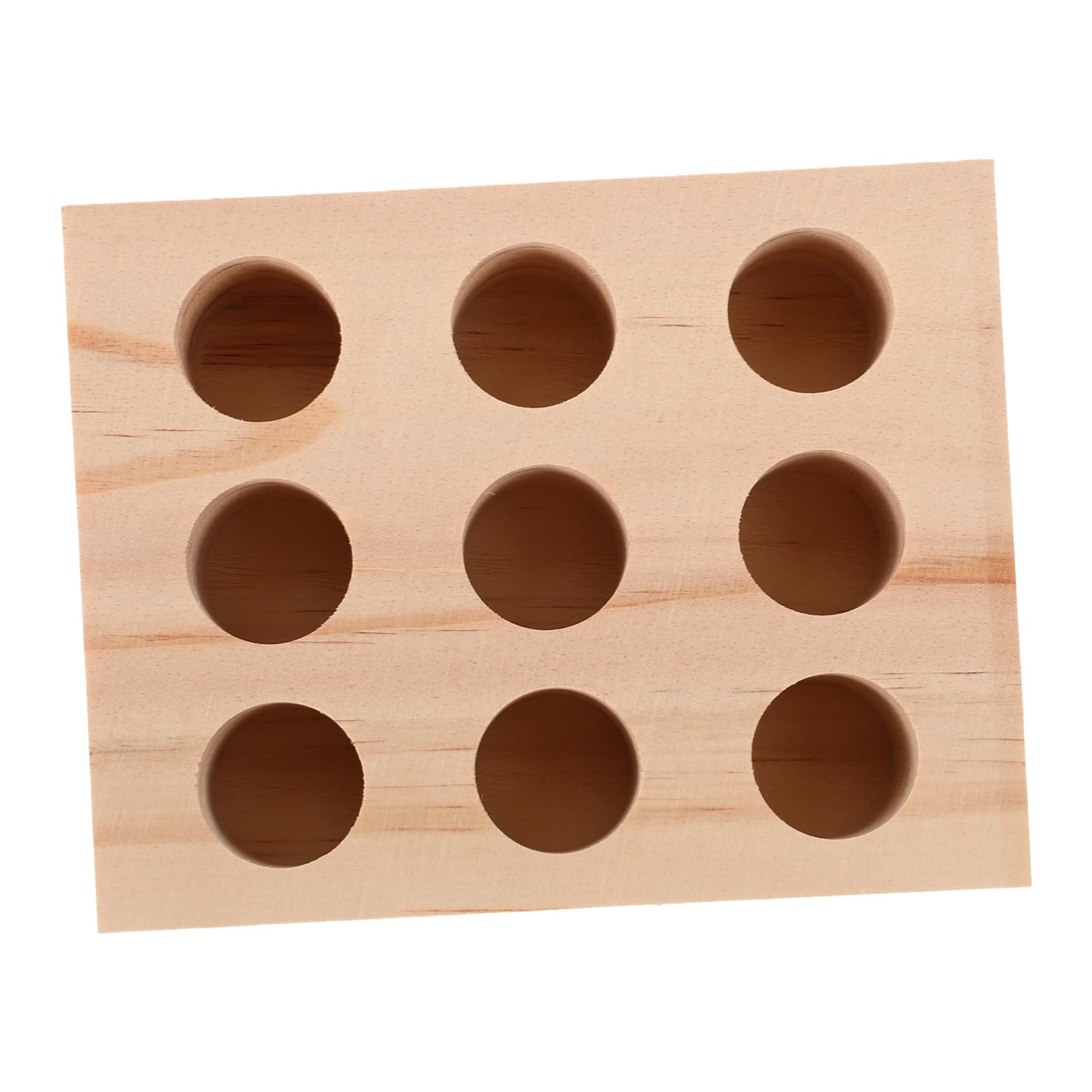 TOYANDONA 9-Hole Insect Pin Holder DIY Specimen Tool Wooden Base Insect Specimen Display Collection Supplies