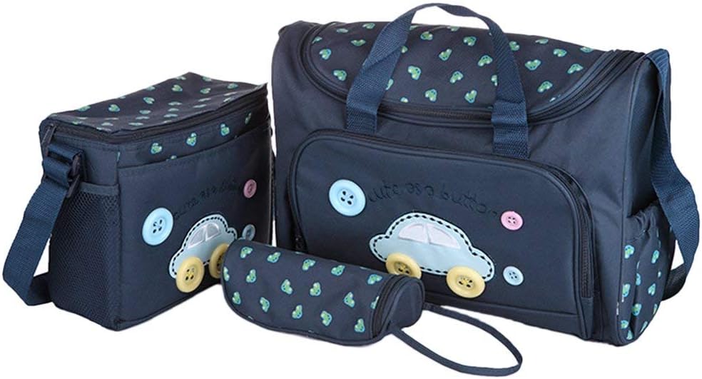 Set of 4 Waterproof Baby Bottle Changing Bag Mummy Bag - Dark Blue