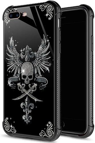 Miniatura 18 de Funda para iPhone 7/8 Plus, protección de grado militar, esquinas a prueba de golpes, funda antiarañazos para iPhone 7/8 Plus, flor de mariposa