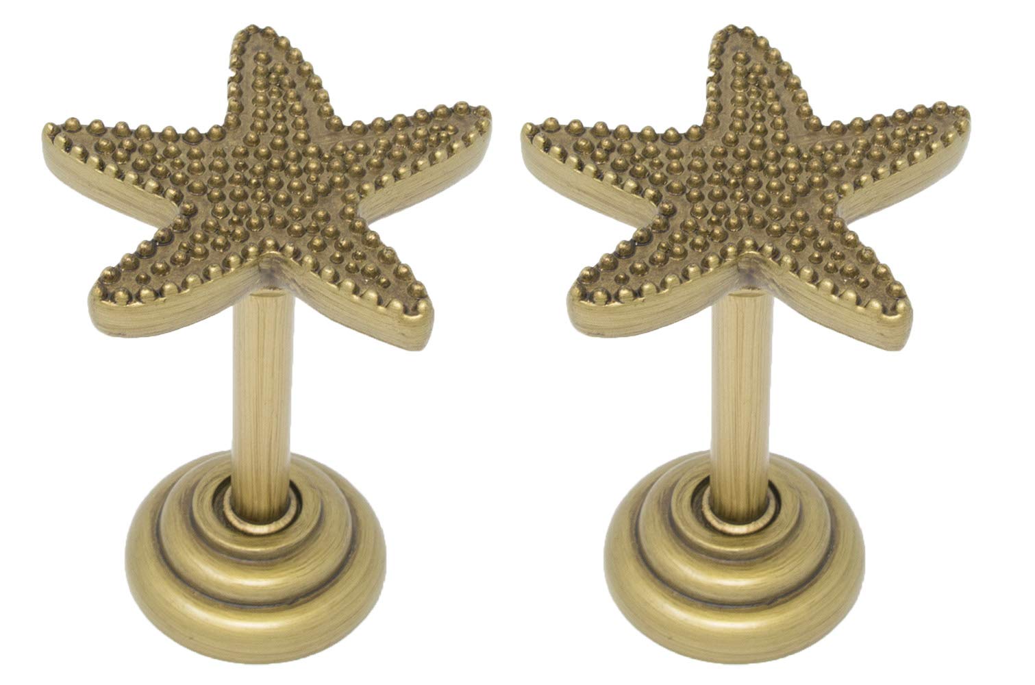 Urbanest Set of 2 Starfish Medallion, 3 1/4-inch Wide, Renaissance Gold