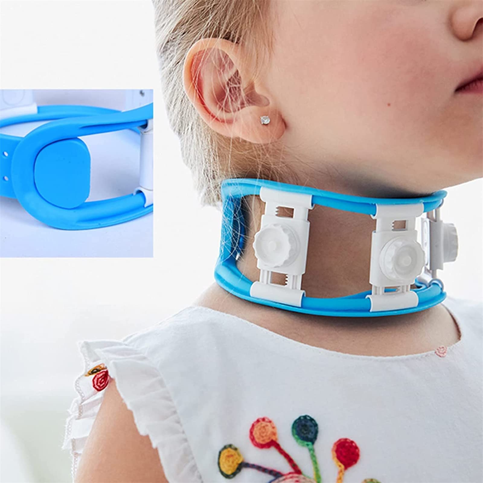 Collier Cervical pour Enfants, Support de Cou réglable pour Dormir, soulage la Douleur au Cou et la Pression de la Colonne vertébrale, Collier Cervical pour Enfants pour Le Soutien