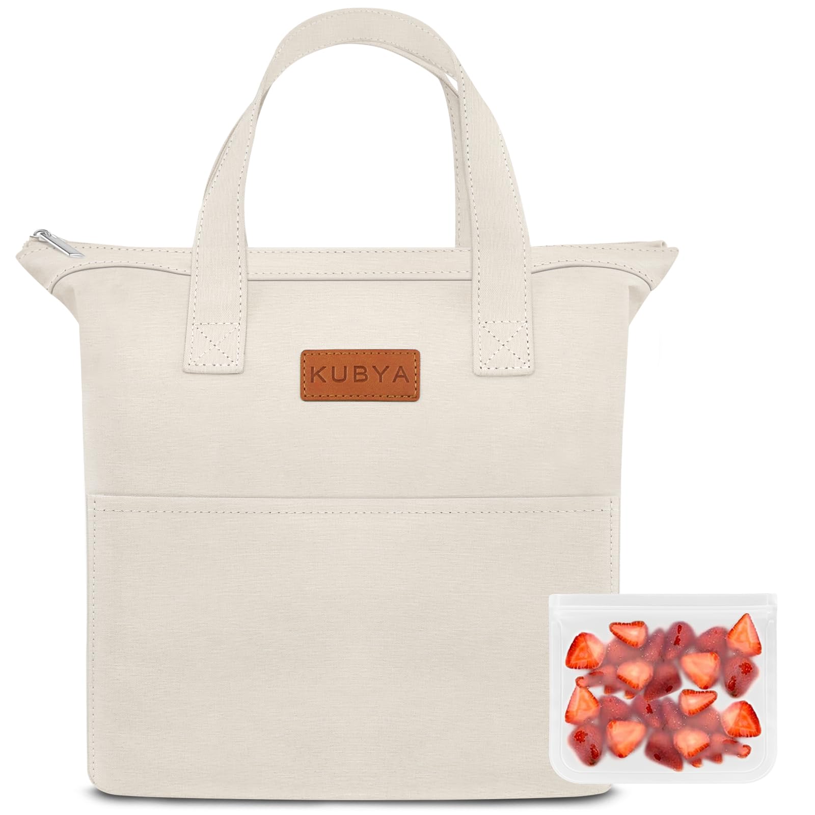Lunch Box for Women, Lunch Bag for Women Men Adult Simple Lunchbox Reusable Lunchbag Insulated Lunch Boxes Large Capacity Cute Lunch Tote Bag, with Food Storage Bags for Work, Office or Picnic