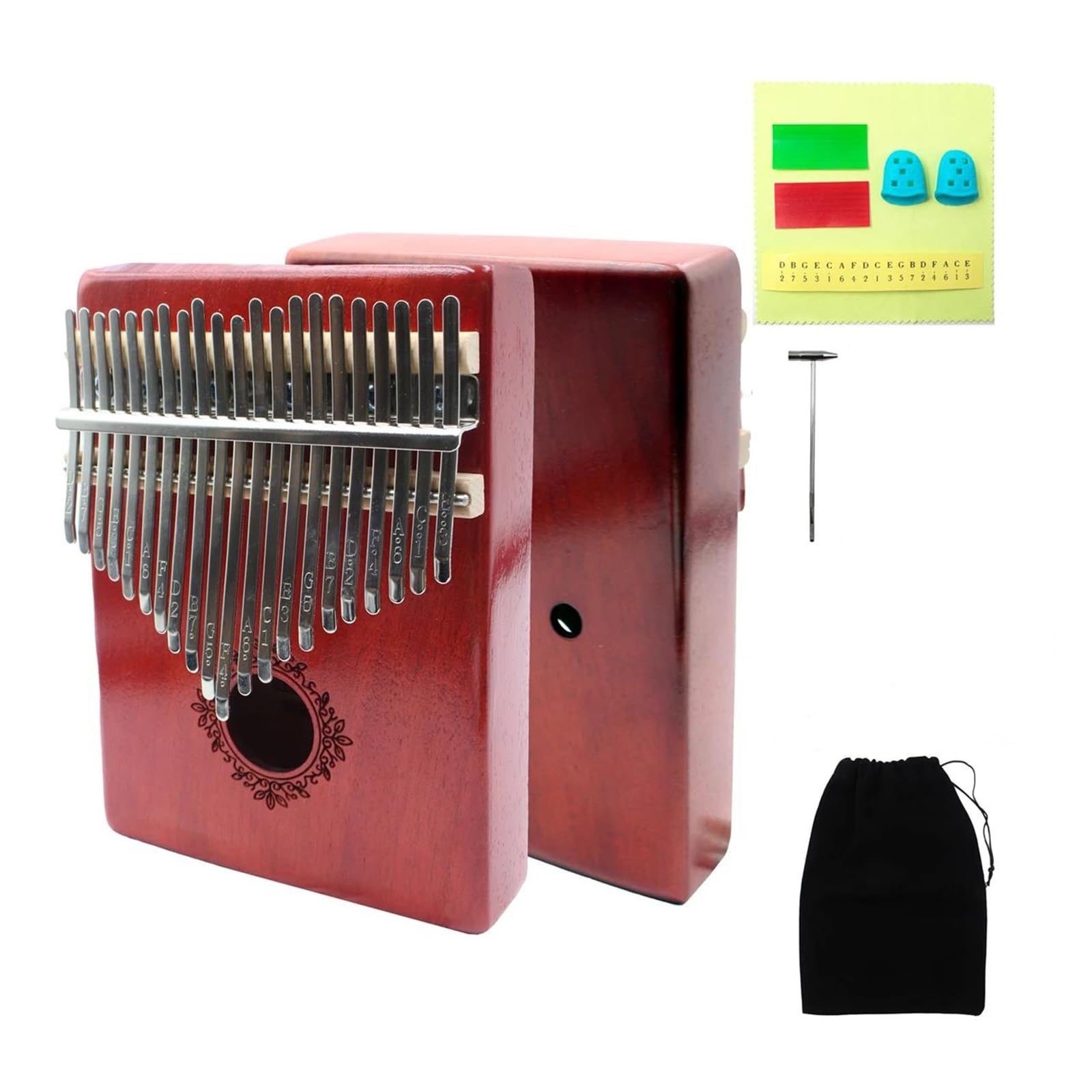 Adecuado Para Adultos Profesional 17 21 Teclas Kalimba Instrumento De Teclado De Madera Maciza Instrumentos Musicales Kalimba(21 Keys 3)