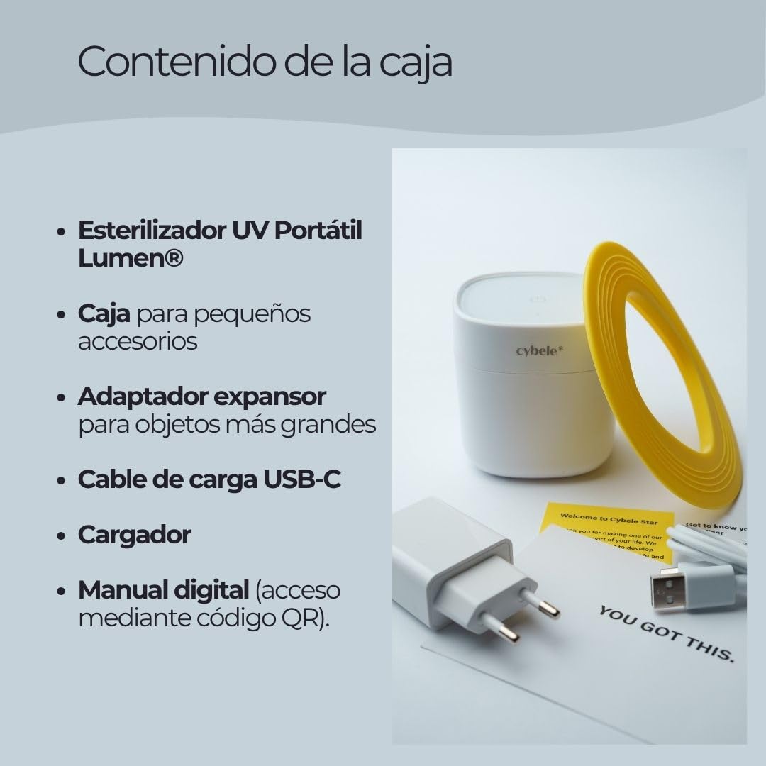 Lumen Esterilizador UV Portátil para Biberones y Accesorios Bebé
