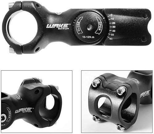 Miniatura 5 de Aleación de aluminio 0-60 grados 4.331 in ajustable para manillar de bicicleta, extensor elevador para bicicleta, bicicleta de montaña MTB,