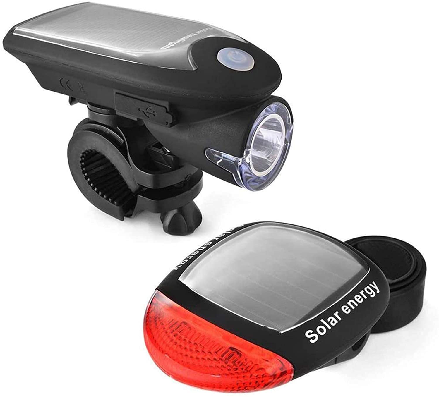 Linist Rechargeable Solar Bicycle Light Set Front Light Bicycle Waterproof Solar Headlight and Solar Taillight, Front Light and Rear Light (B09S7QNNJN) Amazon Price History, Amazon Price Tracker
