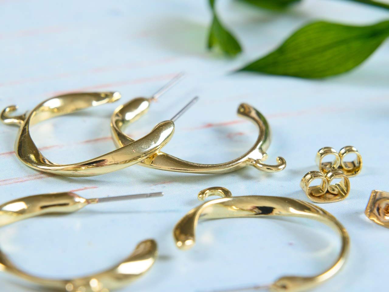 Amazon | ピアスパーツ フープピアス カン付ツイストフープ